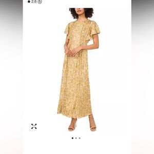 NWT  Parker Women's The Rose Round-Neck Flutter-Sleeve Dress